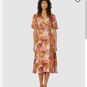 Gorman Jungle Tiger Faux Wrap dress